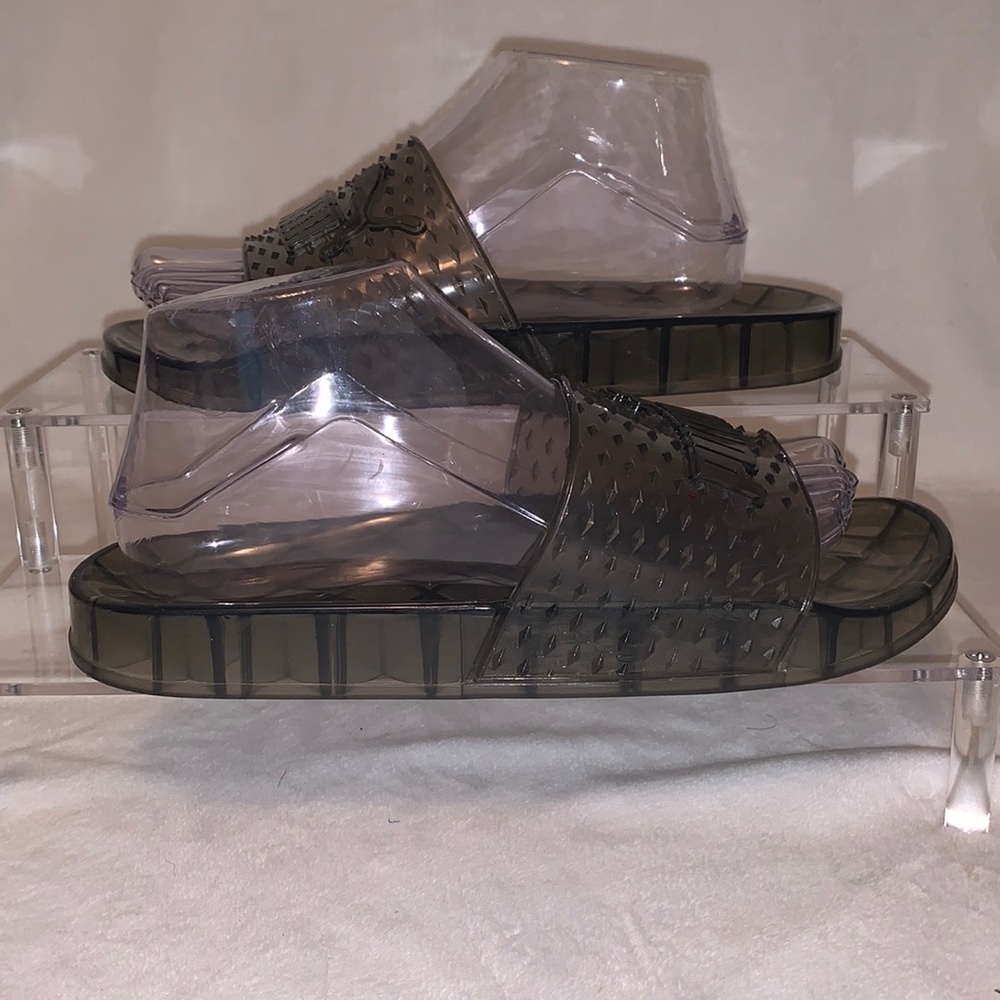 PUMA Women's Fenty x Jelly Slides, Black Black